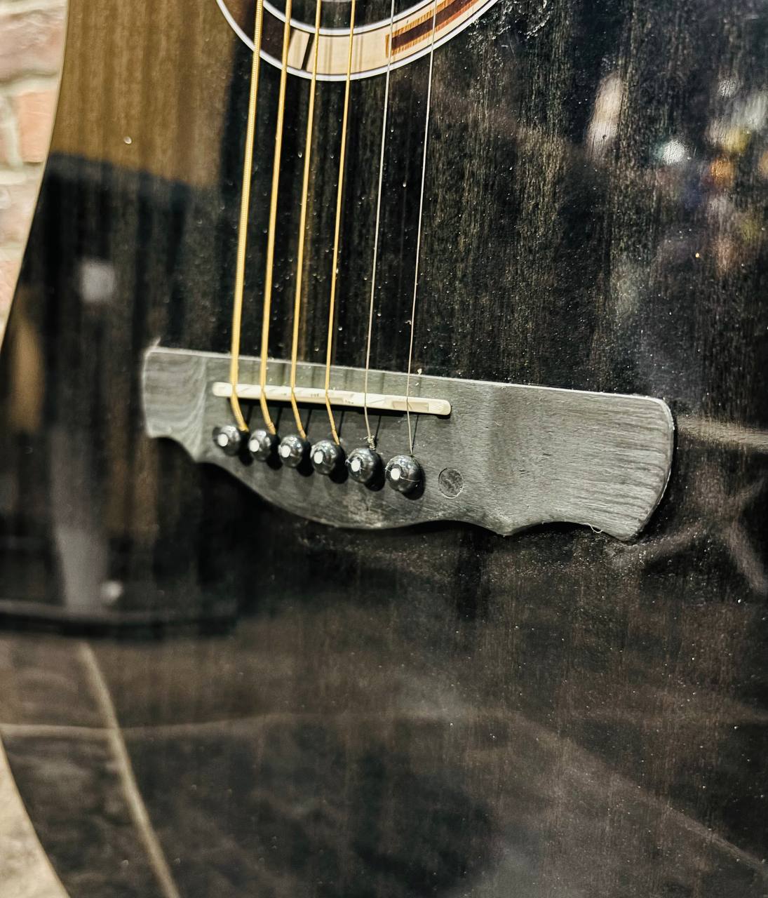 Акустическая Гитара Shinobi Black Dreadnought BKL из Махагони (аналог Yamaha) - изображение 4