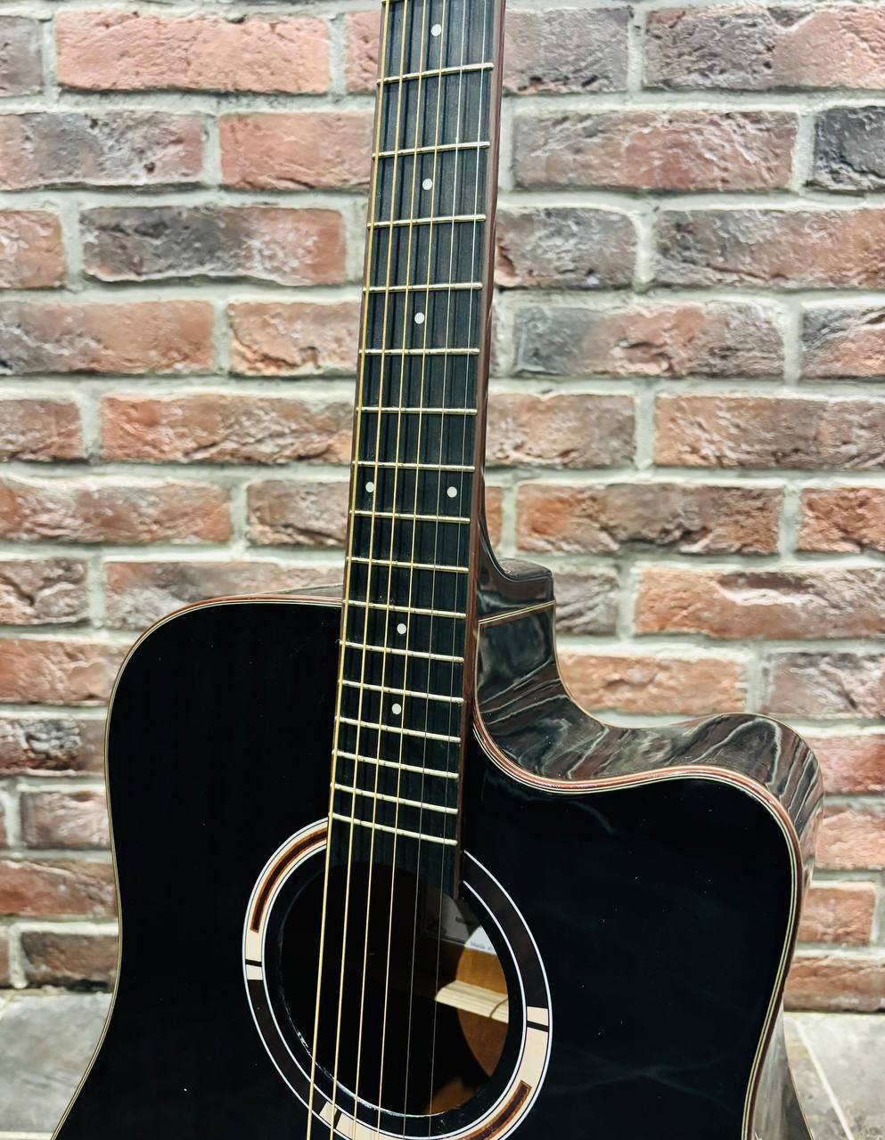 Акустическая Гитара Shinobi Black Dreadnought BKL из Махагони (аналог Yamaha) - изображение 5