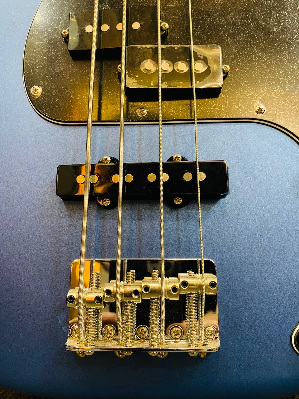 Бас Гитара Fender American Performer Blue Precision USA California - изображение 5