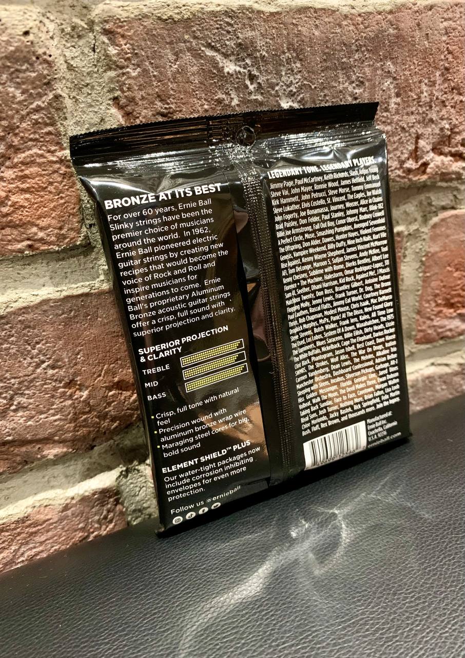 Струны для Акустической Гитары Ernie Ball Aluminum Bronze 12-54 (USA) - изображение 6