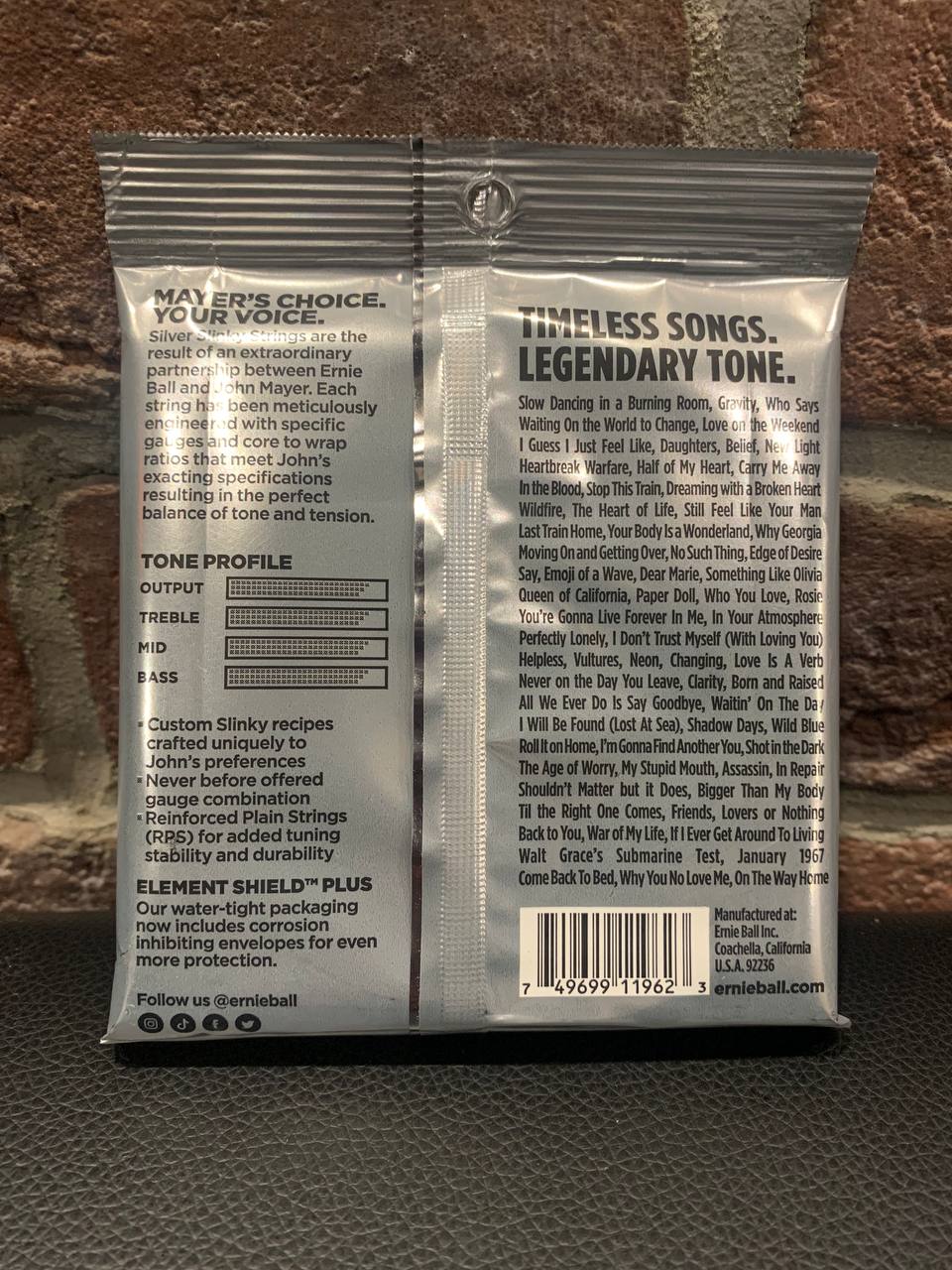 Cтруны для Электрогитары Ernie Ball John Mayer Silver 10.5-47 (USA) - изображение 2