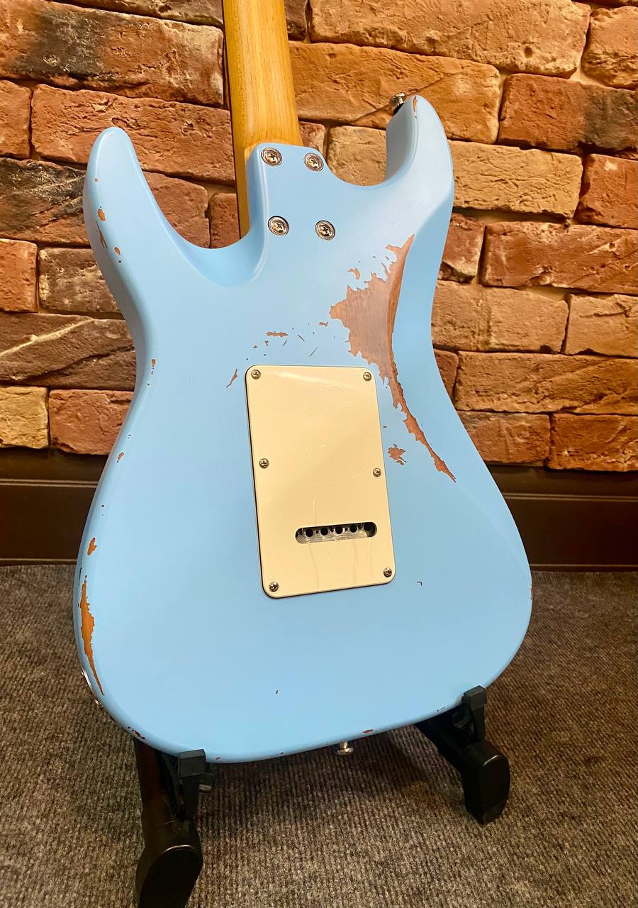 Электрогитара EART Vintage Sonic Blue Relic - изображение 2