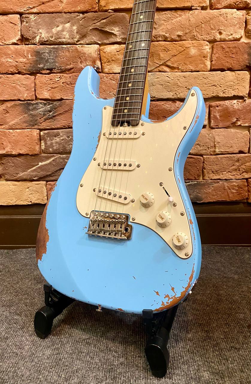 Электрогитара EART Vintage Sonic Blue Relic - изображение 3