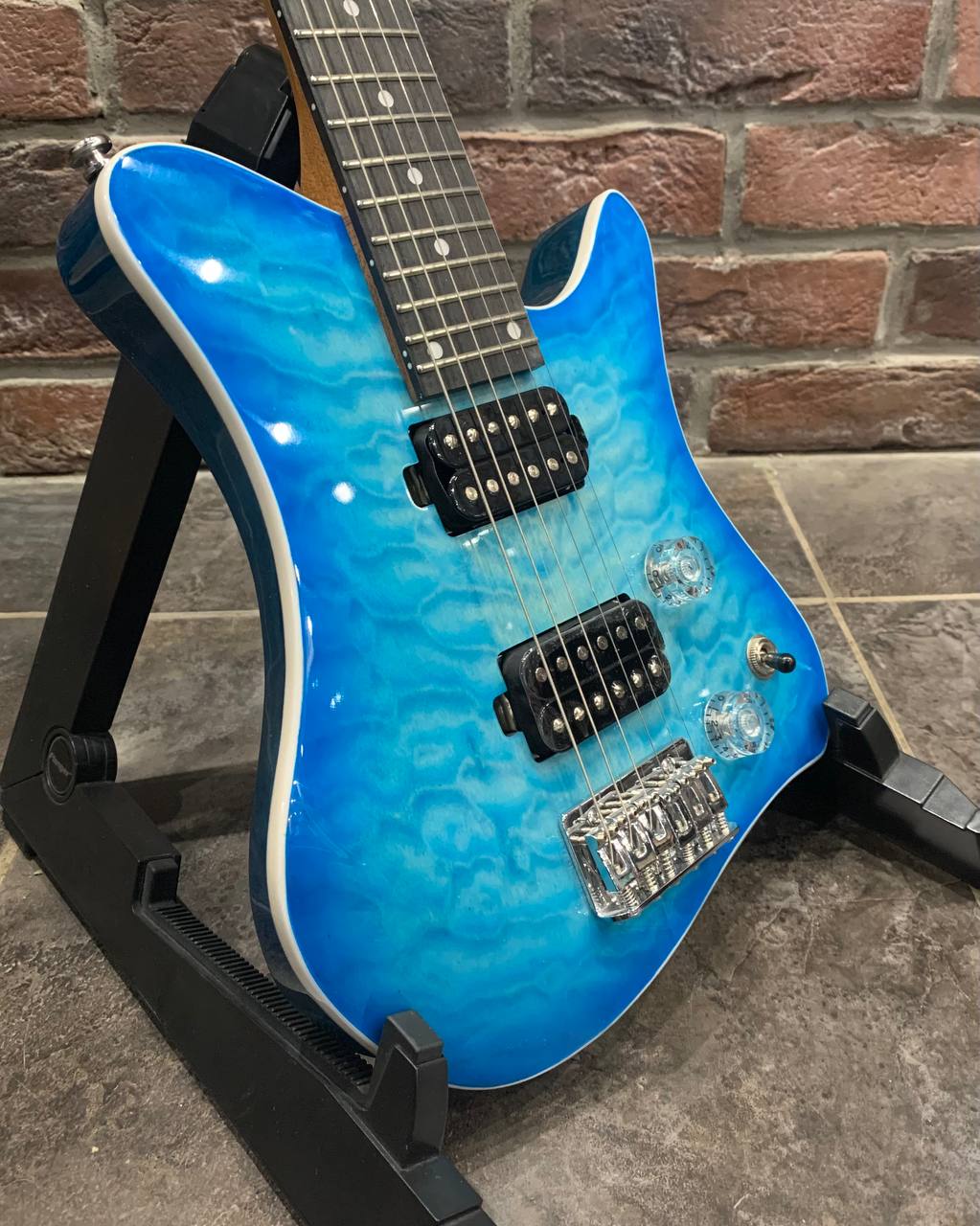 Электрогитара Travel Musicool HH Ocean Blue - изображение 2