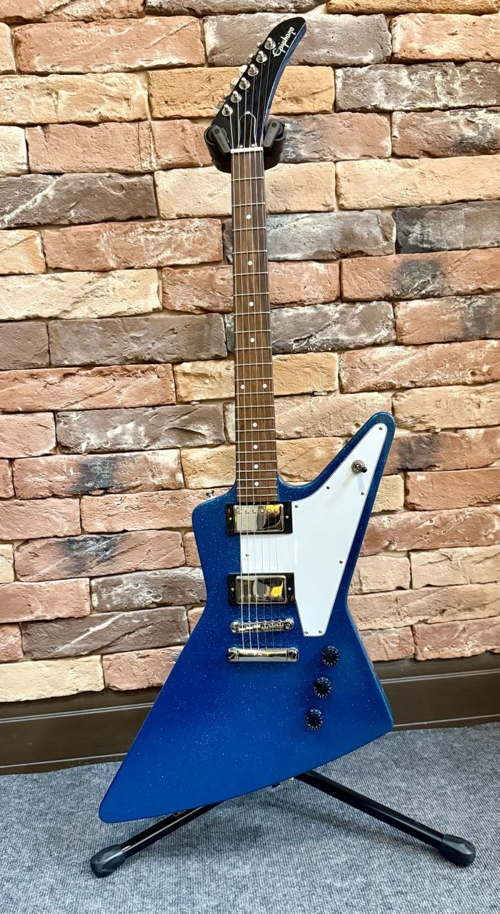 Электрогитара Epiphone Explorer Brunwick Blue Sparkle - изображение 9