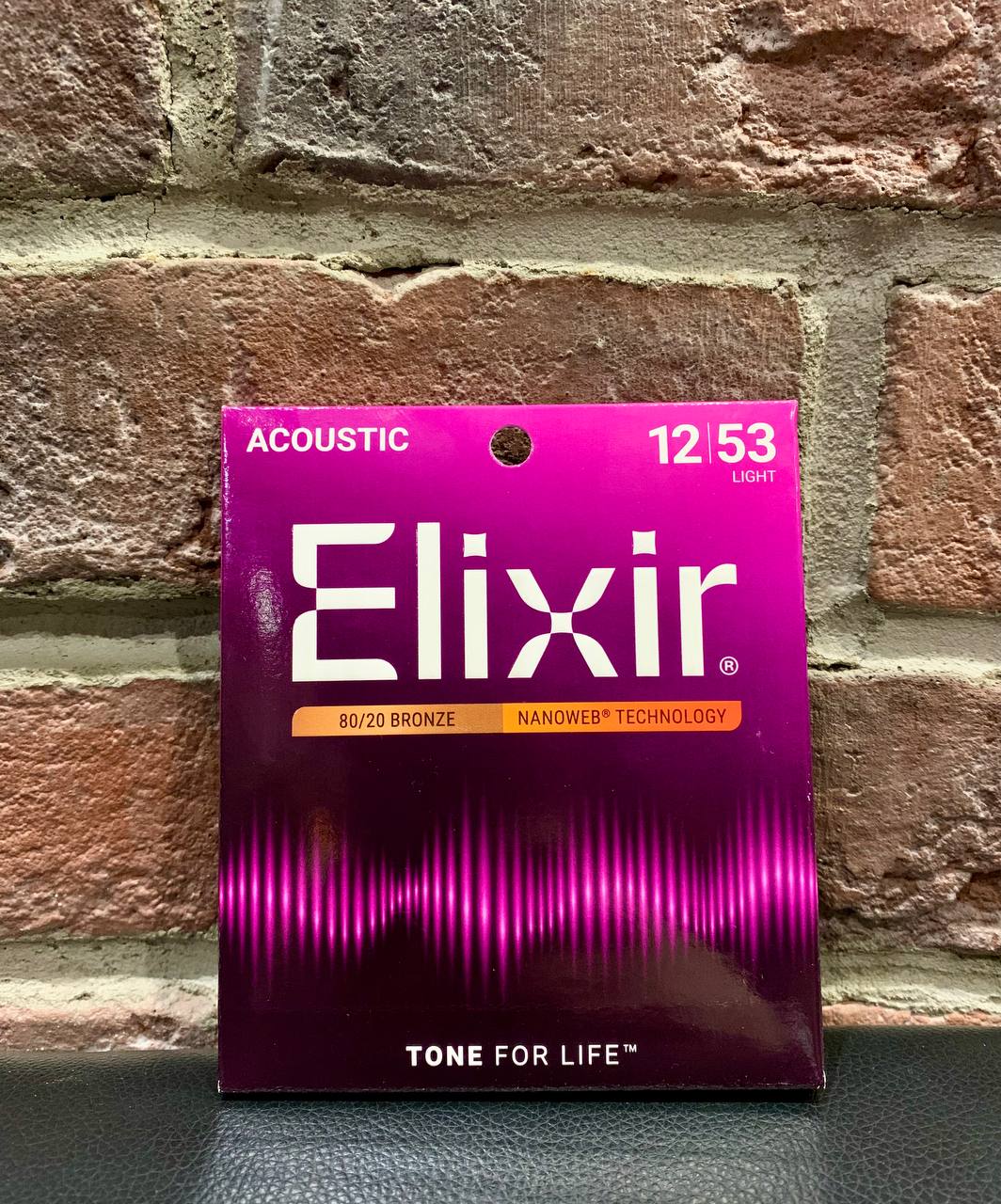 Струны для Акустической Гитары Elixir Bronze Nanoweb 12-53 (USA)
