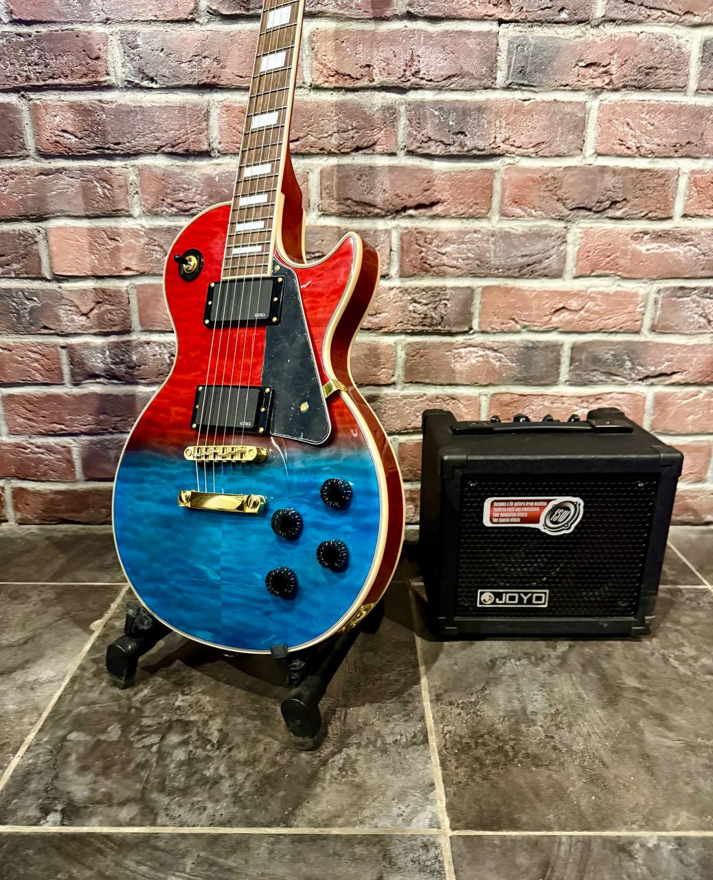 Электрогитара Les Paul Aion EMG + Цифровой Комбик с Эффектами и Драм Машиной - изображение 3