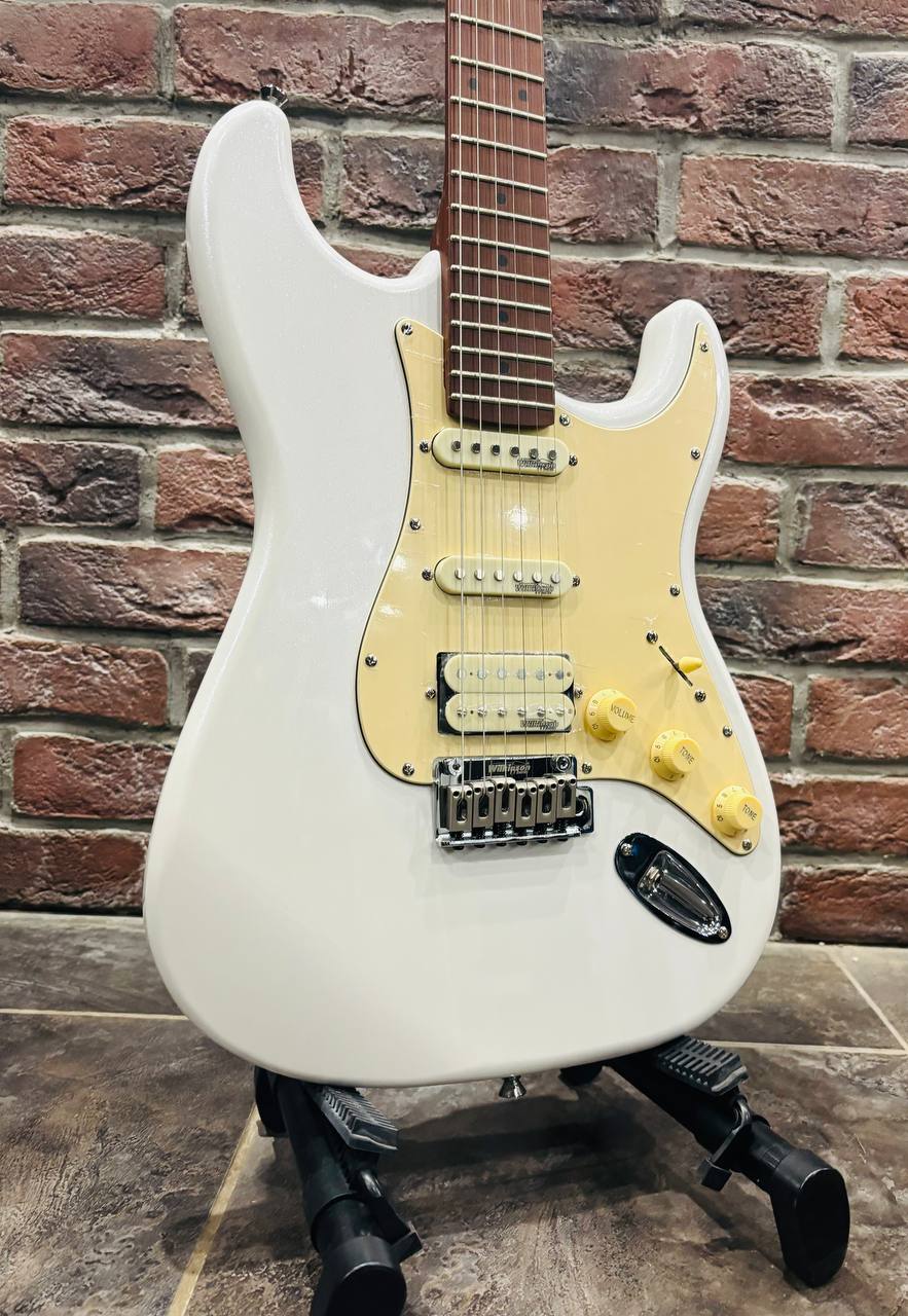 Электрогитара Shinobi HSS-WH (аналог Fender) (Корея) - изображение 3