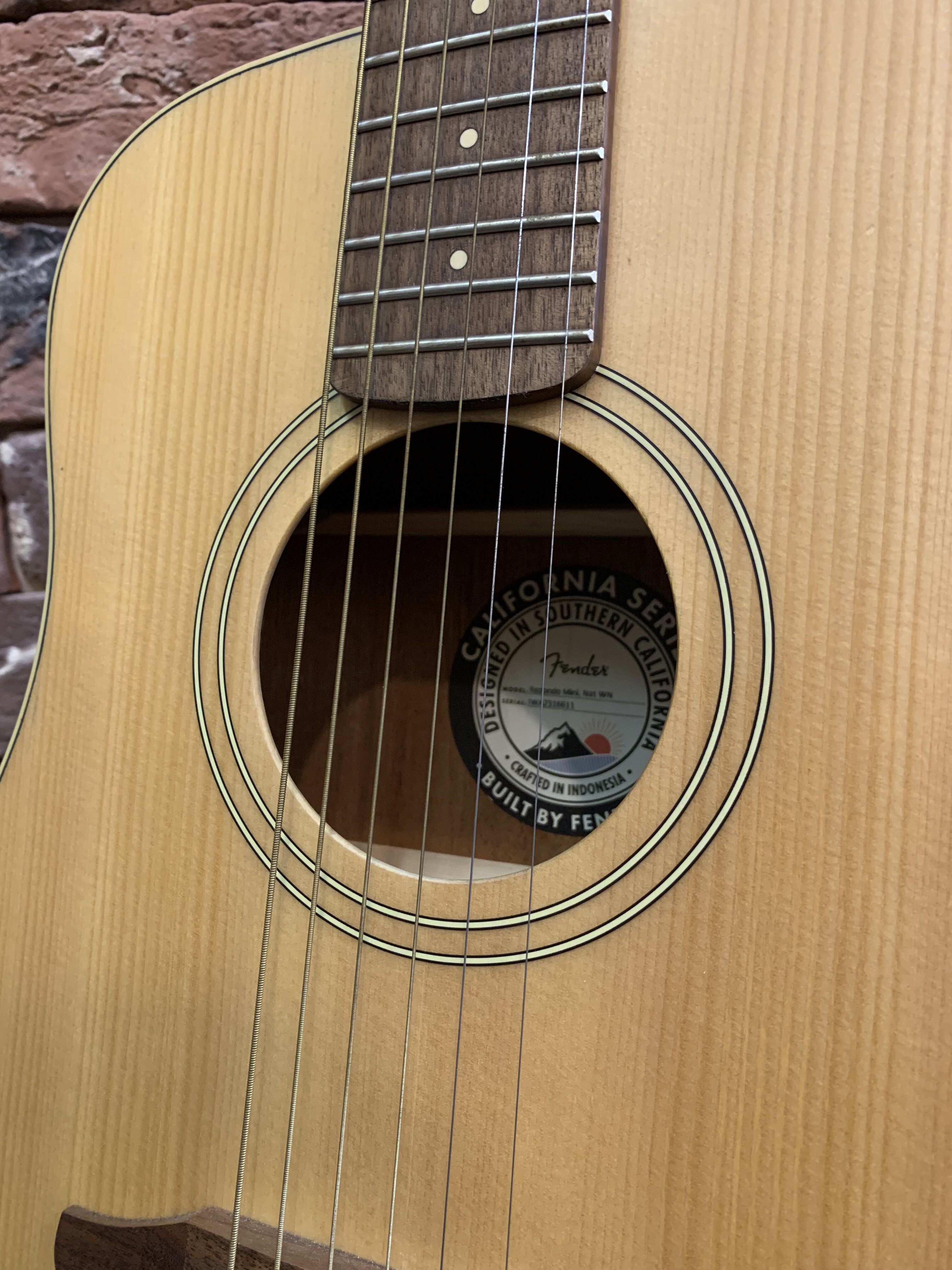 Акустическая Гитара Fender Redondo Mini Natural 1/2 - изображение 4
