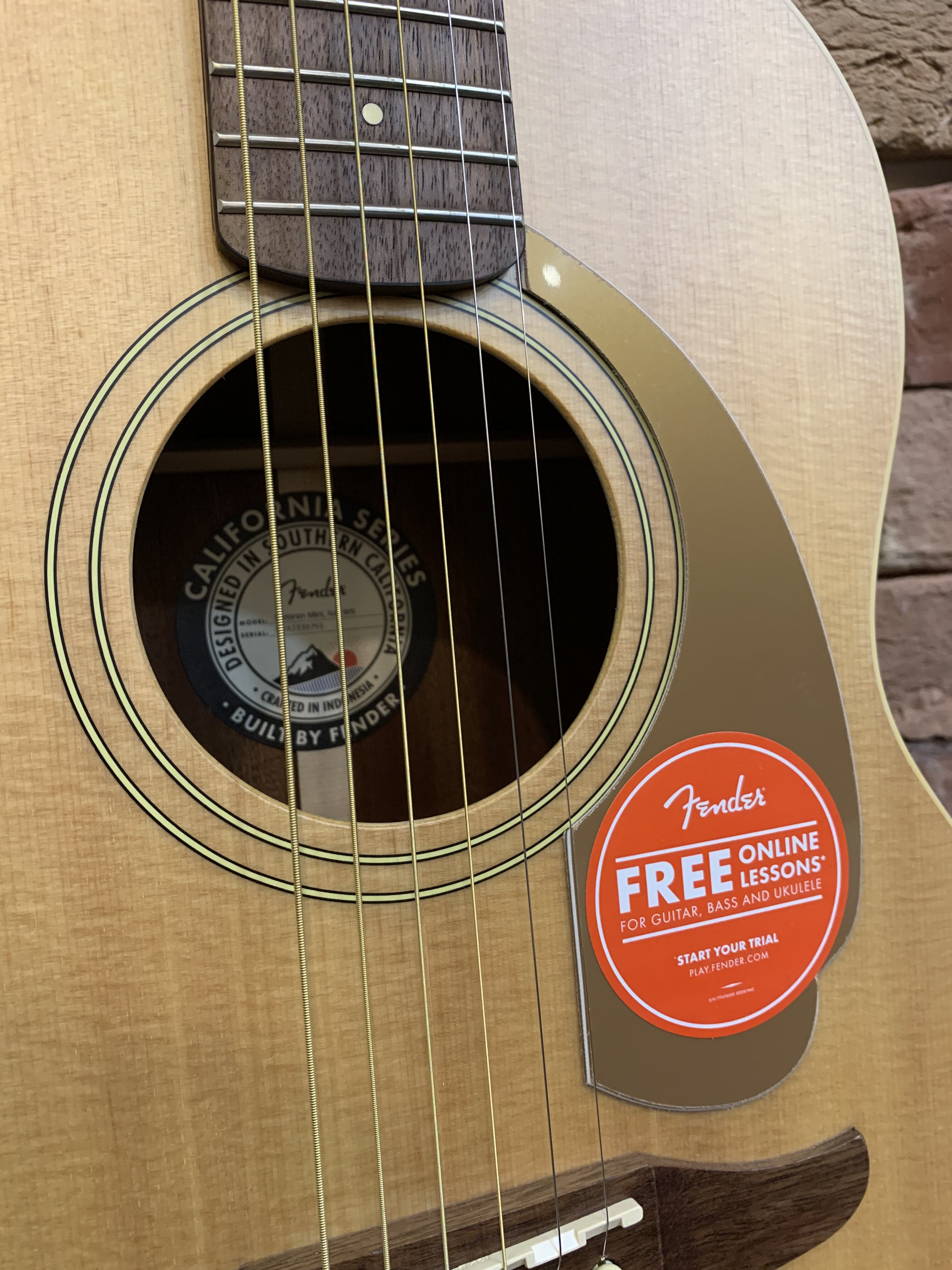 Акустическая Гитара Fender Sonoran Mini Natural (Мексика) - изображение 3