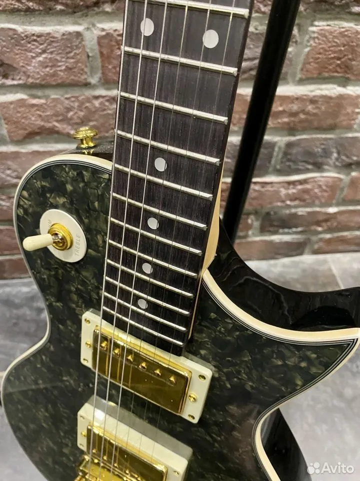 Электрогитара Vintage Les Paul Grey Gold Edition - изображение 6
