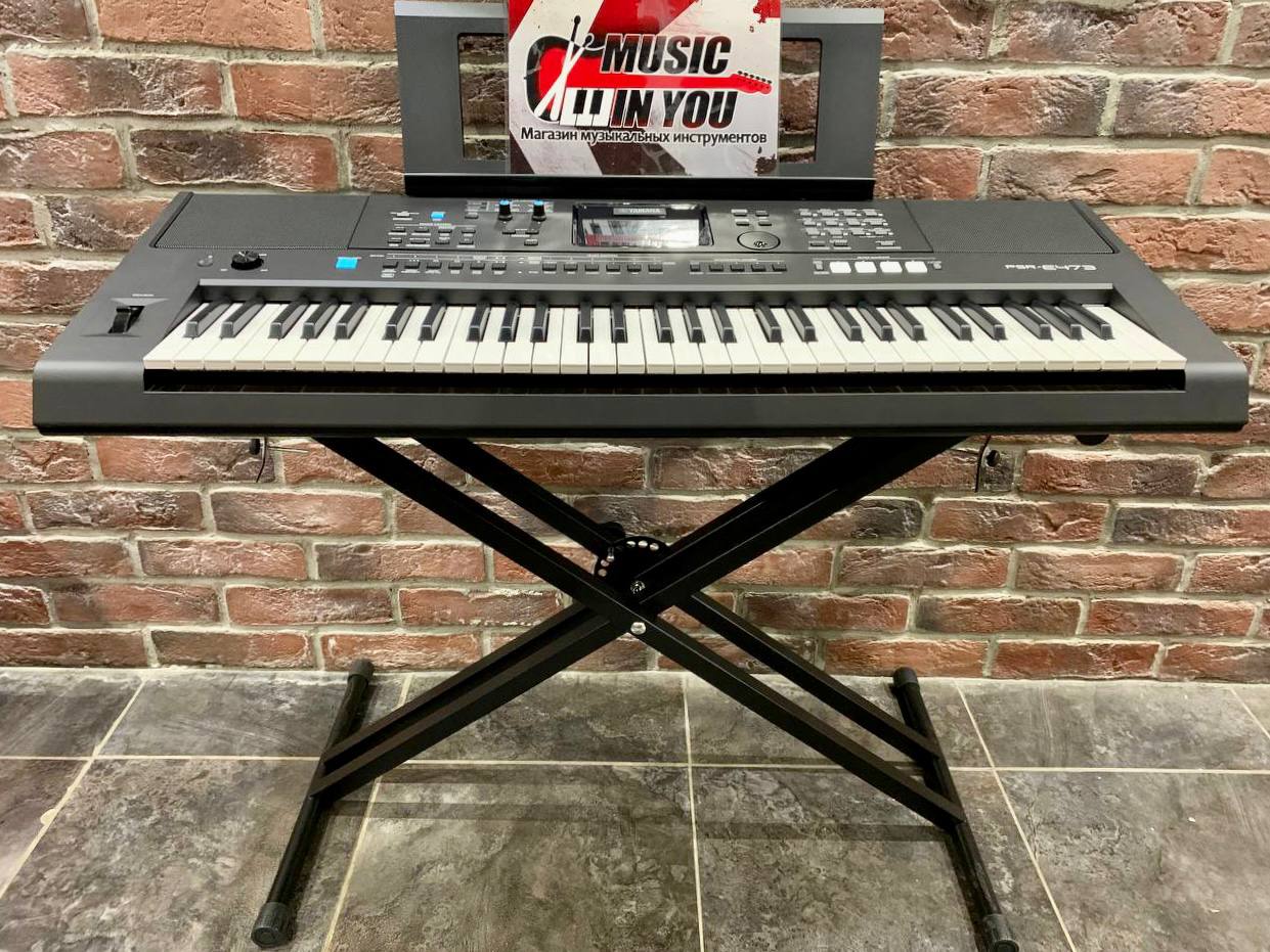 Синтезатор Yamaha PSR 473 + Стойка - изображение 10