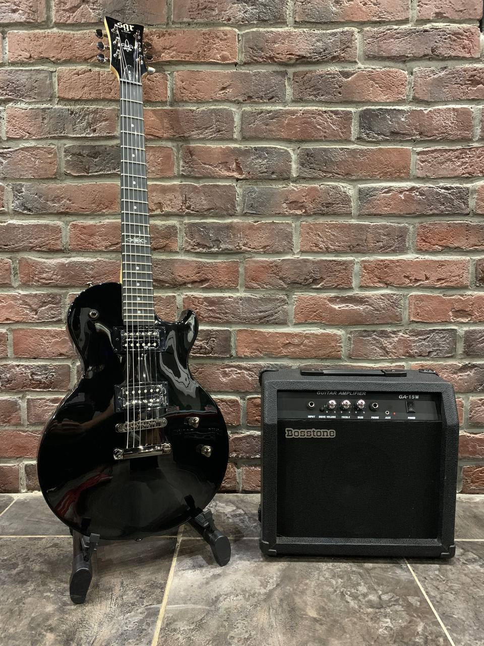 Электрогитара Schecter LP + Мощный Комбоусилитель