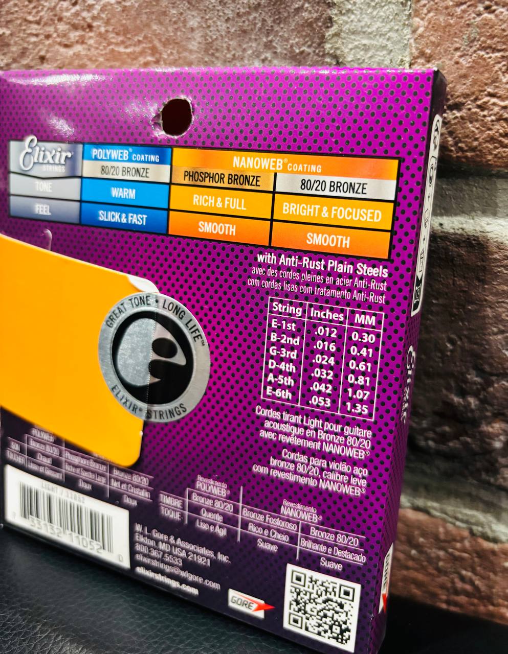 Струны для Акустической Гитары Elixir 12-53 (Оригинал) - изображение 4
