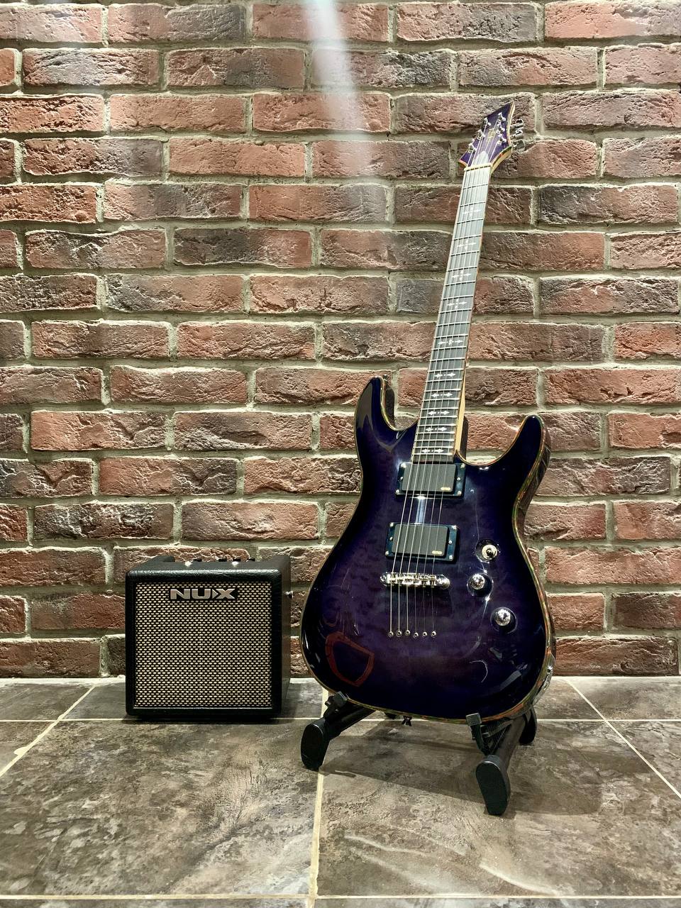 Электрогитара EMG Aion Violet ED + Комбик NUX MK2