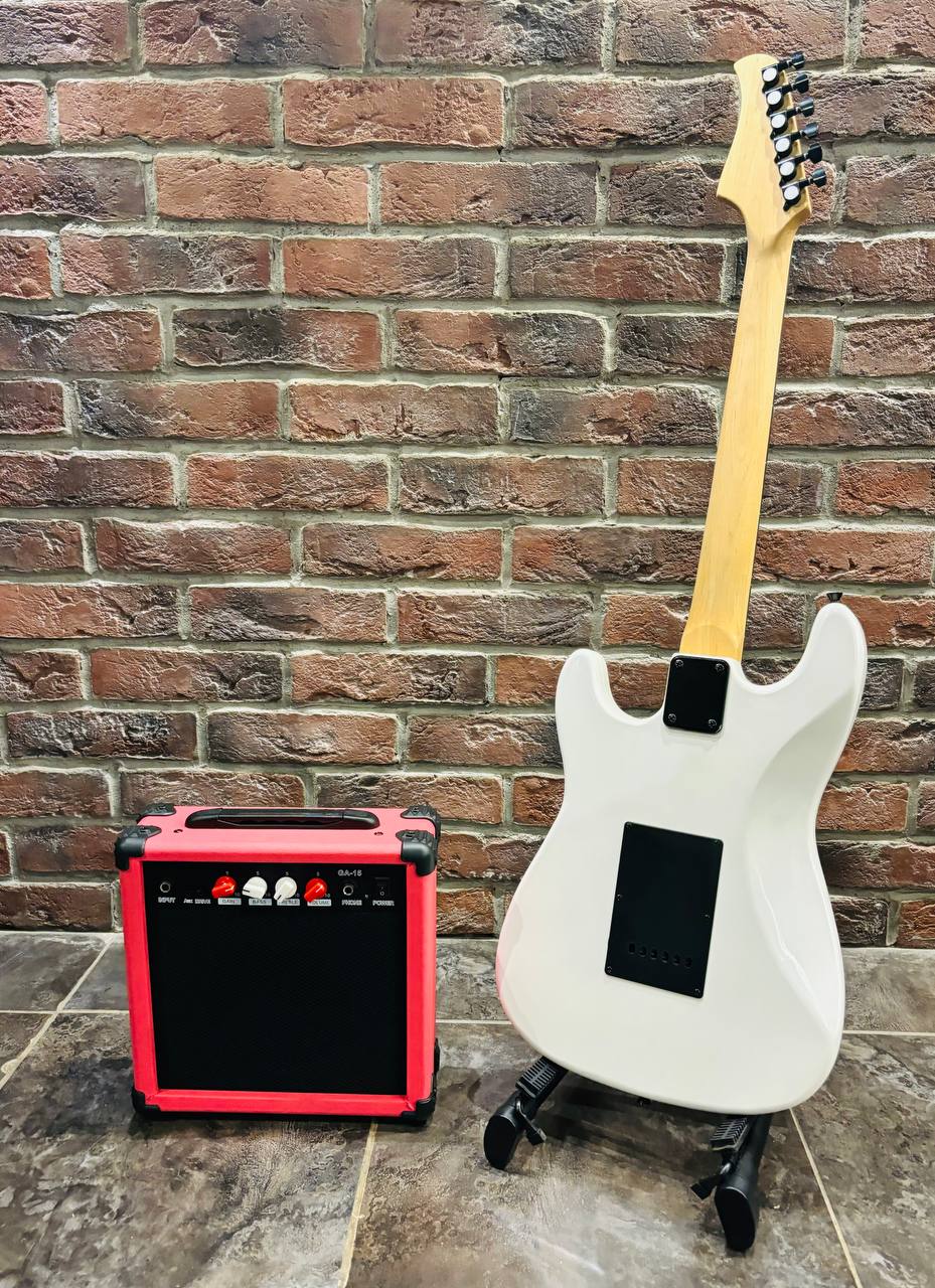 Электрогитара Stratocaster HSS Black Series + Комбик 15 ват (комплект) - изображение 2
