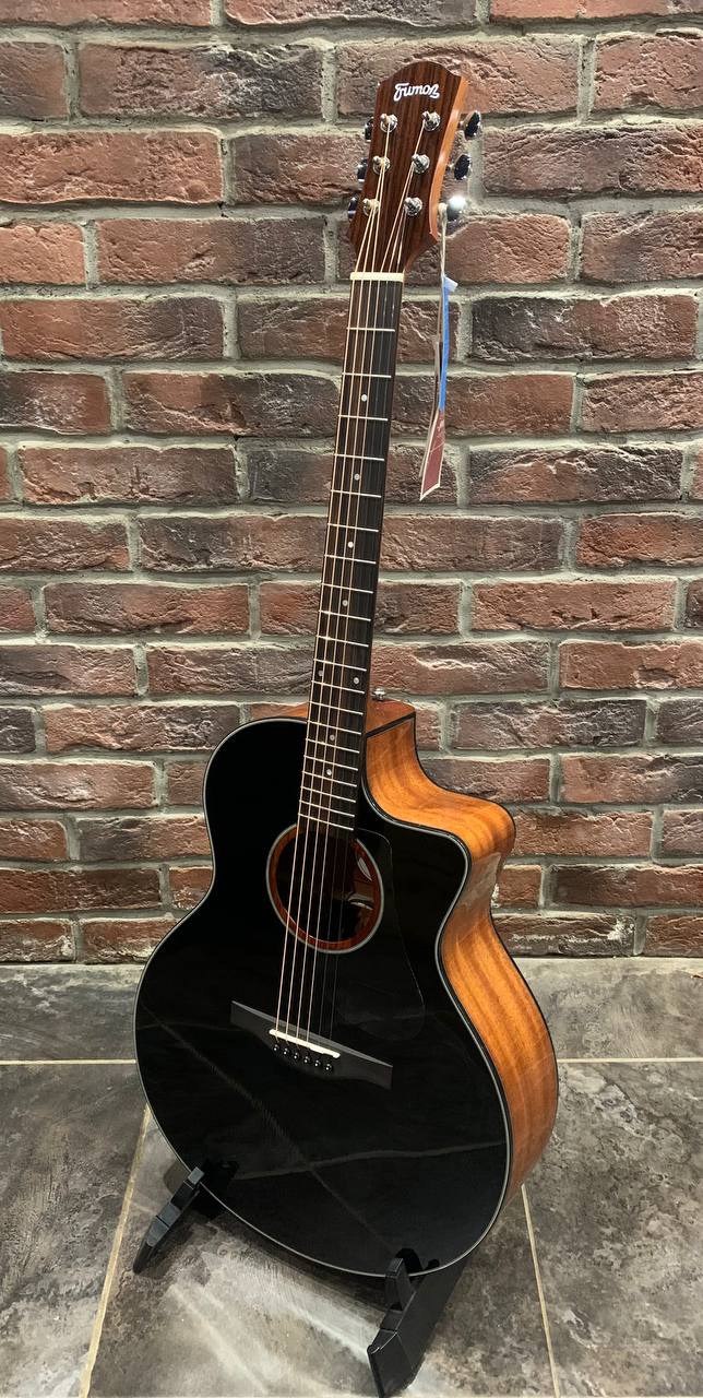 Электро-Акустическая Гитара Trumon 150TF Black из Массива Ели - изображение 11