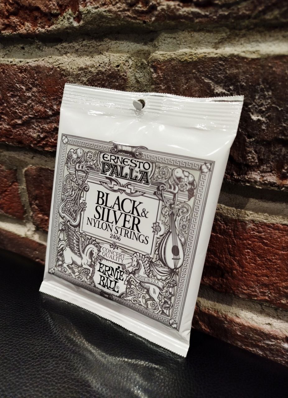 Струны для Классической Гитары Ernie Ball Ernesto Palla Black&Silver Nylon (USA) - изображение 5