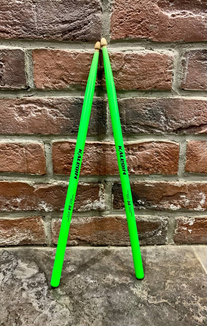 Барабанные Палочки Флуоресцентные из Граба Kaledin 5A L-Green - изображение 8