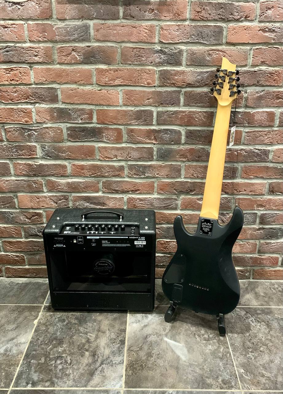 Электрогитара Schecter Demon 8 BKS + Комбик-Процессор NUX 40 вт - изображение 2