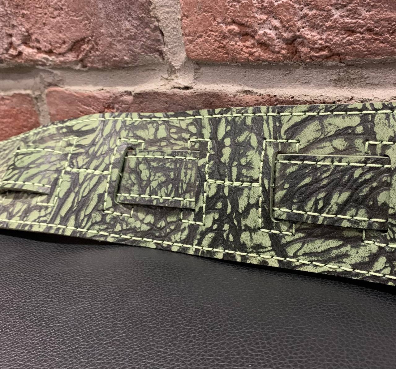 Кожаный Ремень для Гитар Fidel Green Lava - изображение 8