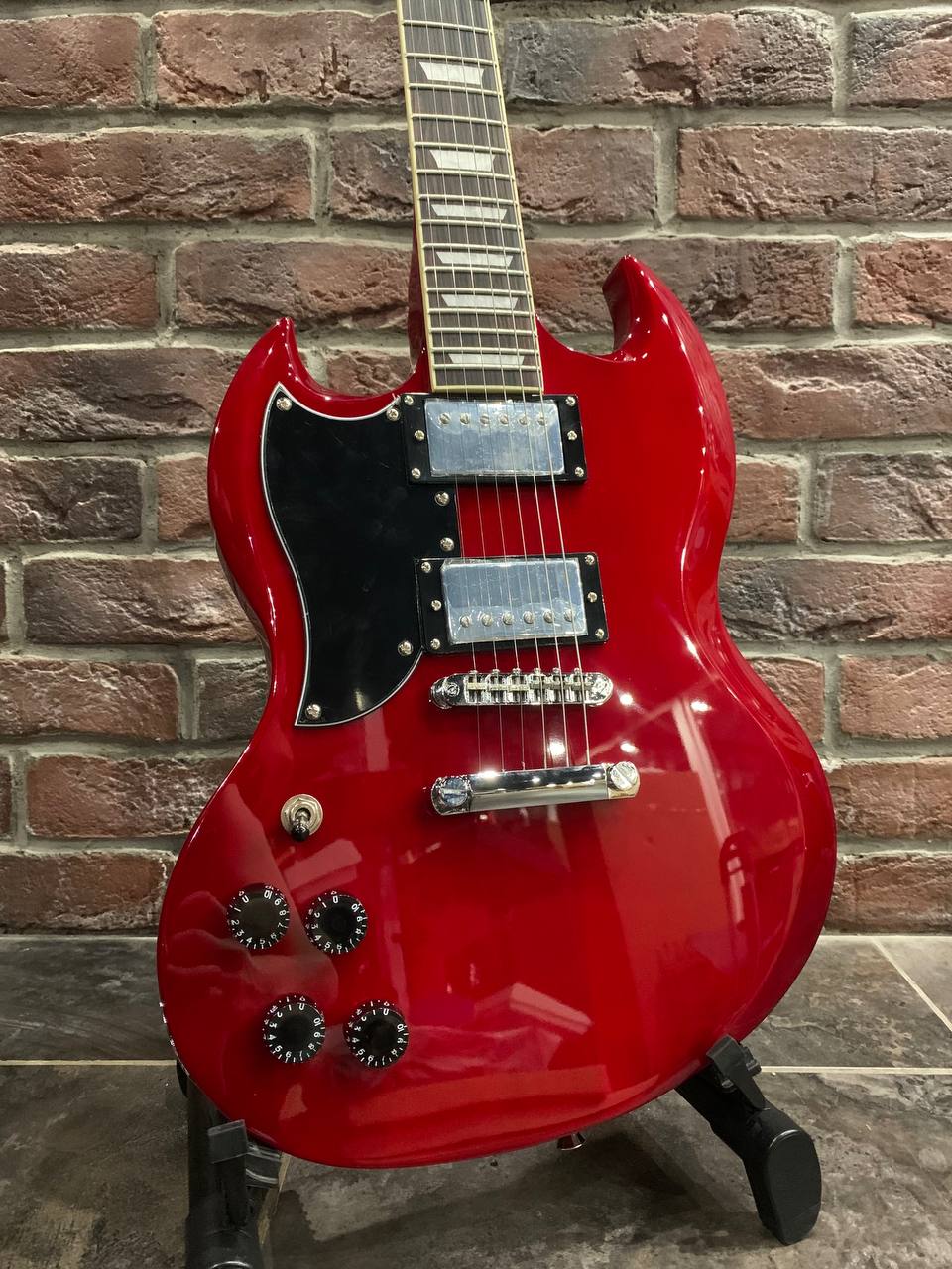Леворукая Электрогитара Harley Benton LF-SG Red - изображение 6