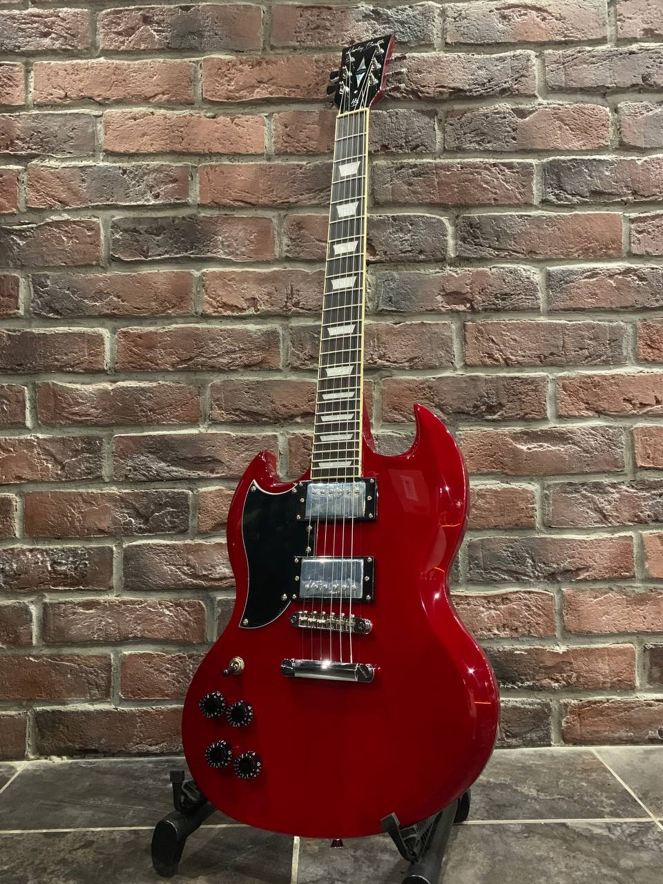 Леворукая Электрогитара Harley Benton LF-SG Red - изображение 9