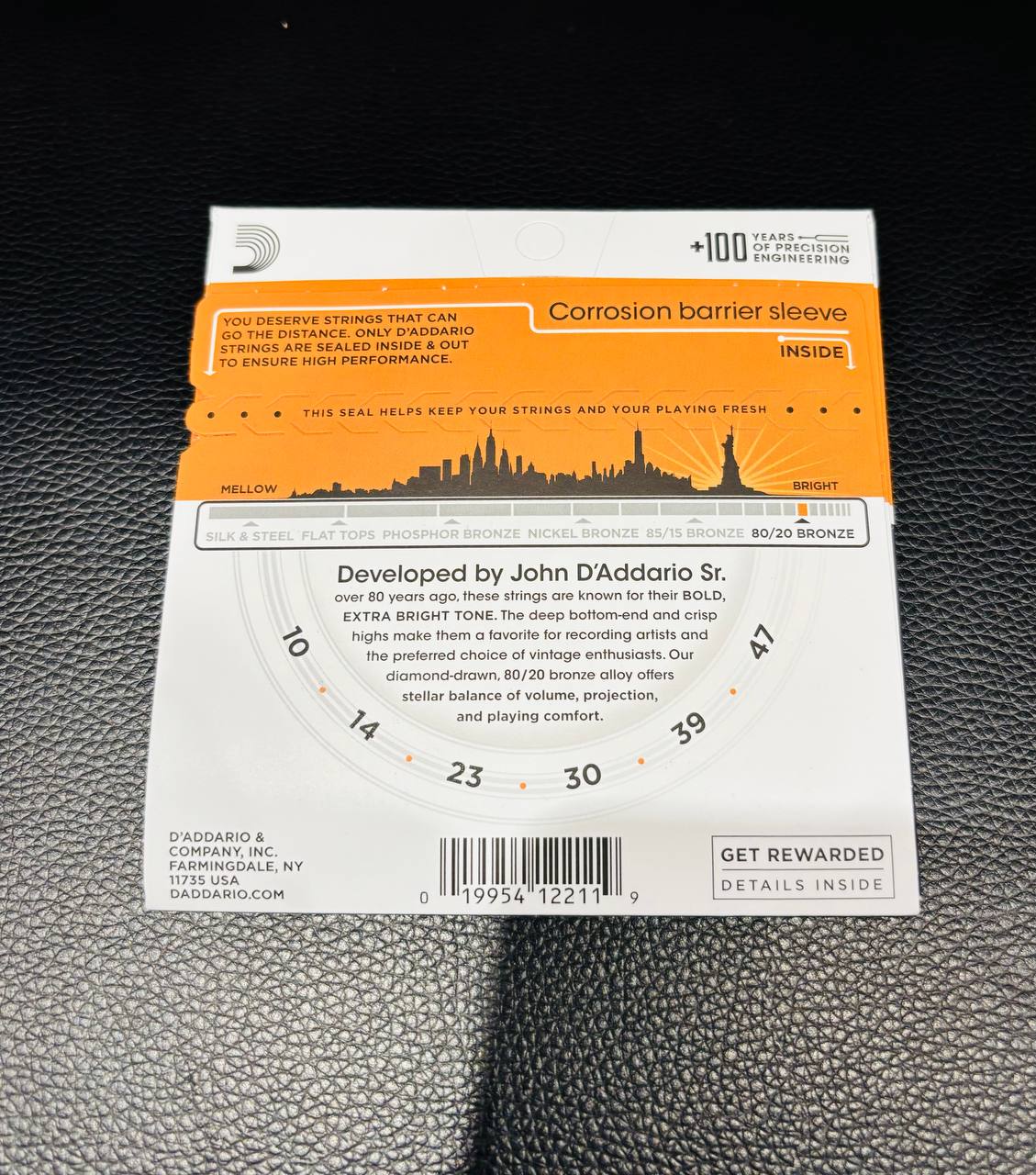 Струны для Акустической Гитары D'Addario 10-47 Extra Light (USA) - изображение 9