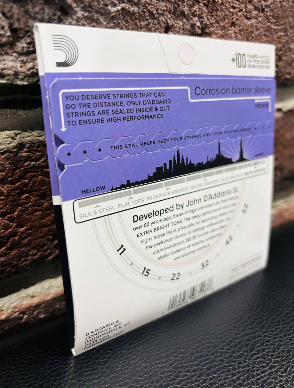 Струны для Акустической Гитары D'Addario 11-52 Custom Light (USA) - изображение 4