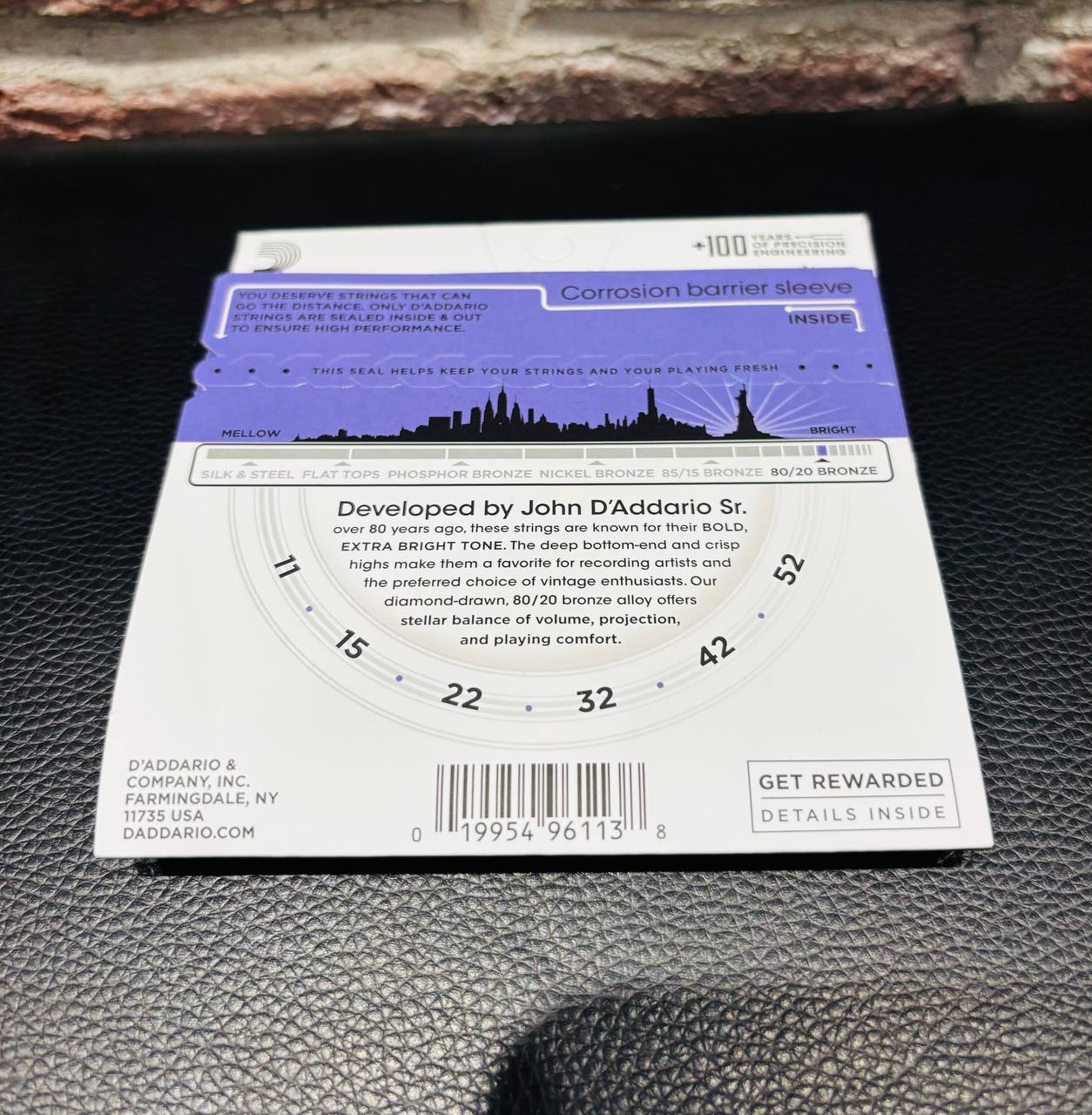 Струны для Акустической Гитары D'Addario 11-52 Custom Light (USA) - изображение 9