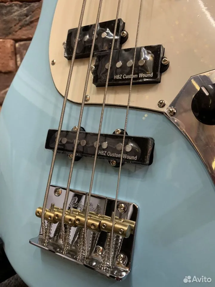 Бас Гитара Harley Benton MV-4PJ Daphne Blue - изображение 4