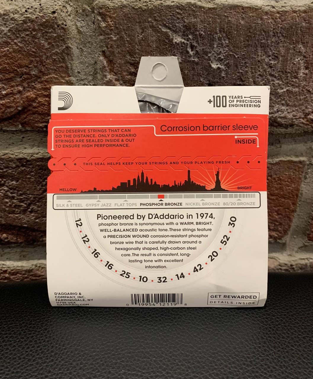 Струны для 12-ти Струнной Акустической Гитары D'Addario 12-52 Medium (USA) - изображение 2
