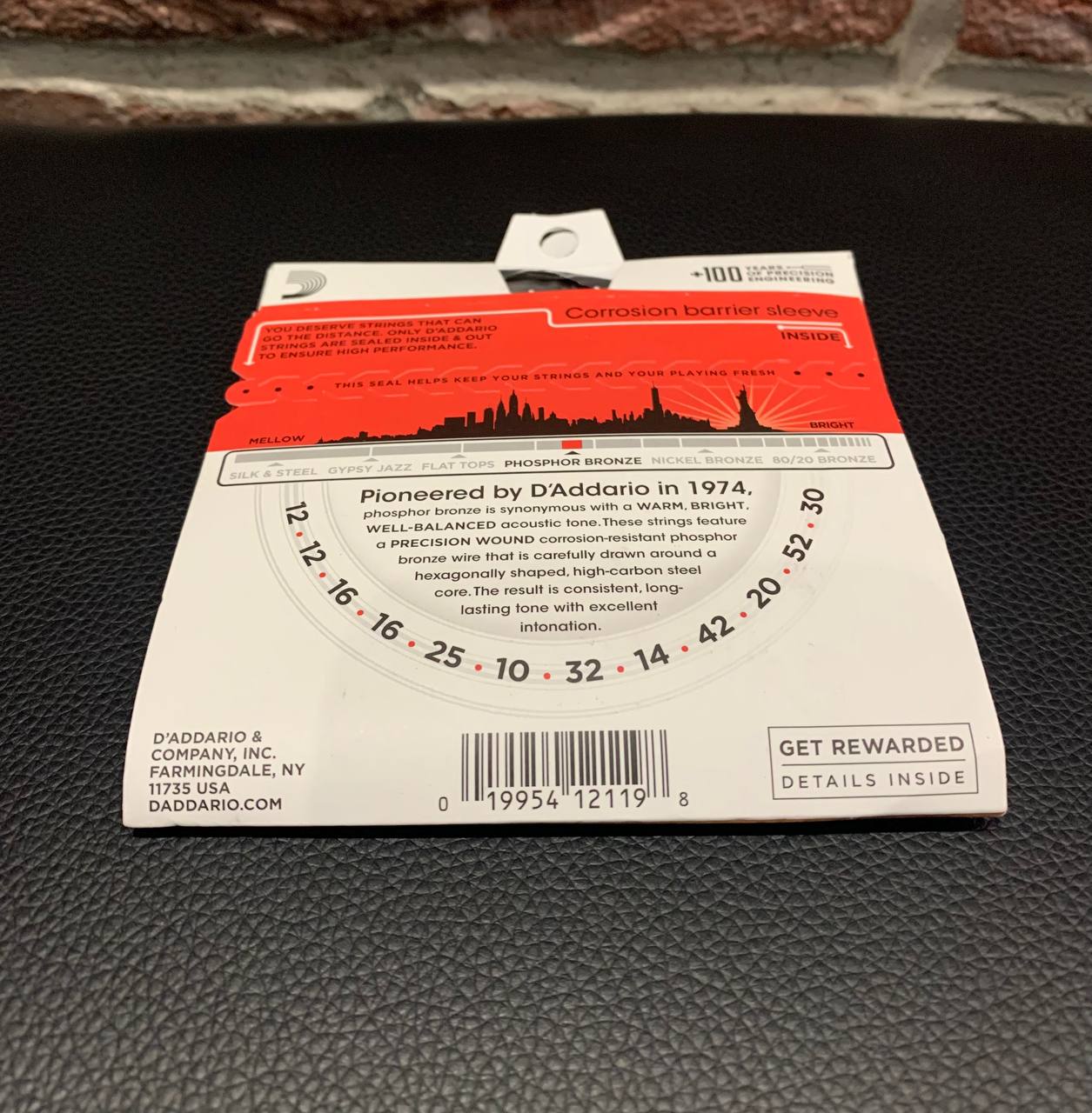 Струны для 12-ти Струнной Акустической Гитары D'Addario 12-52 Medium (USA) - изображение 9