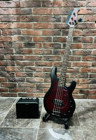 Бас Гитара Sterling Dark Scarlet Burst by Music Man + Портативный Комбик (Индонезия)