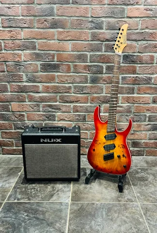 Электрогитара Real Rock MS-6 SB + Комбик с Эффектами NUX MK 20 ват