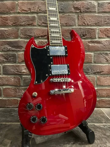 Леворукая Электрогитара Harley Benton SG-LH + Мощный Комбик 15 ват с Перегрузом - изображение 3