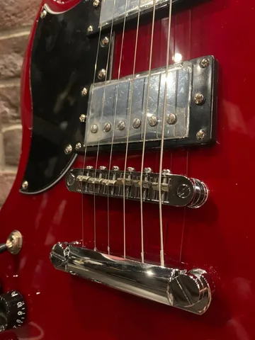 Леворукая Электрогитара Harley Benton SG-LH + Мощный Комбик 15 ват с Перегрузом - изображение 4