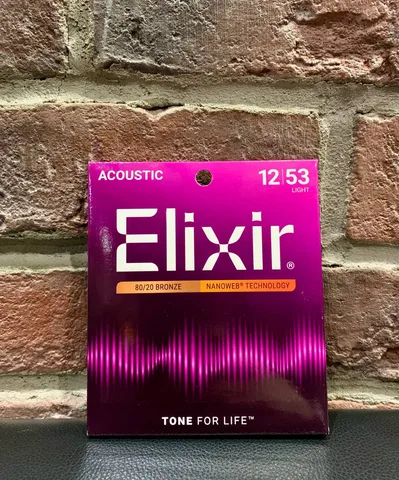 Струны для Акустической Гитары Elixir Bronze Nanoweb 12-53 (USA)