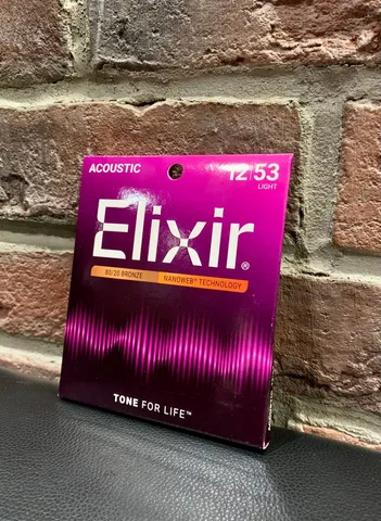 Струны для Акустической Гитары Elixir Bronze Nanoweb 12-53 (USA)