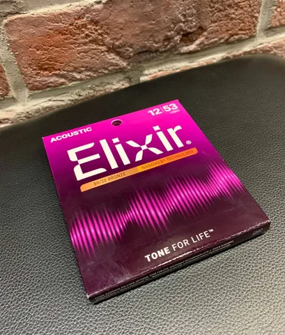 Струны для Акустической Гитары Elixir Bronze Nanoweb 12-53 (USA)