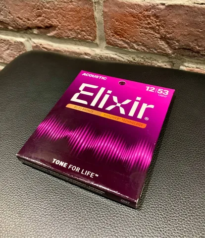 Струны для Акустической Гитары Elixir Bronze Nanoweb 12-53 (USA)