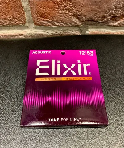 Струны для Акустической Гитары Elixir Bronze Nanoweb 12-53 (USA)
