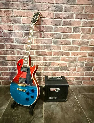 Электрогитара Les Paul Aion EMG + Цифровой Комбик с Эффектами и Драм Машиной