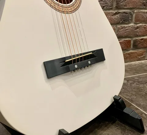 Белая Акустическая Гитара 7/8 для Начинающих 3800 WH