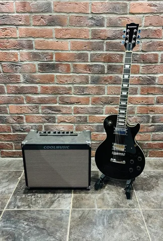 Электрогитара Les Paul BK Venom + Мощный Комбоусилитель 50 ват (комплект)
