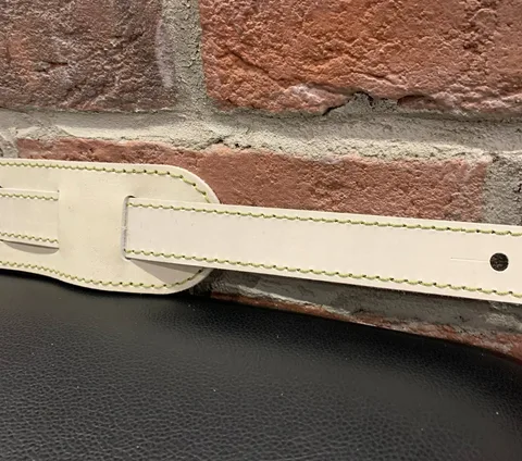 Кожаный Ремень для Гитар Fidel Vintage White