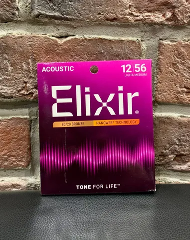 Струны для Акустической Гитары Elixir Bronze Nanoweb 12-56 (USA)