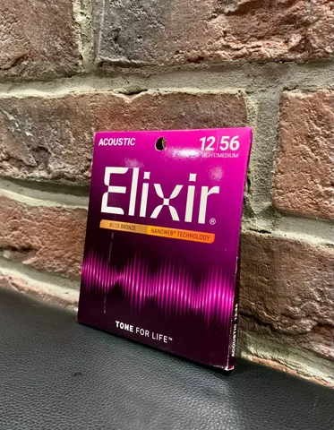 Струны для Акустической Гитары Elixir Bronze Nanoweb 12-56 (USA)