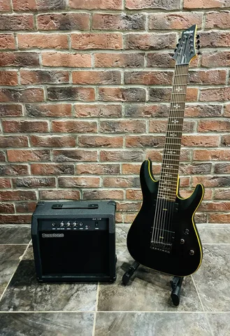 Электрогитара Schecter Demon 8 Black Mate + Комбик 15 ват с Перегрузом (USA)