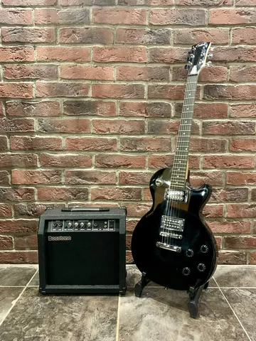 Электрогитара Les Paul Black HH + Мощный Комбик 15 ват (комплект)